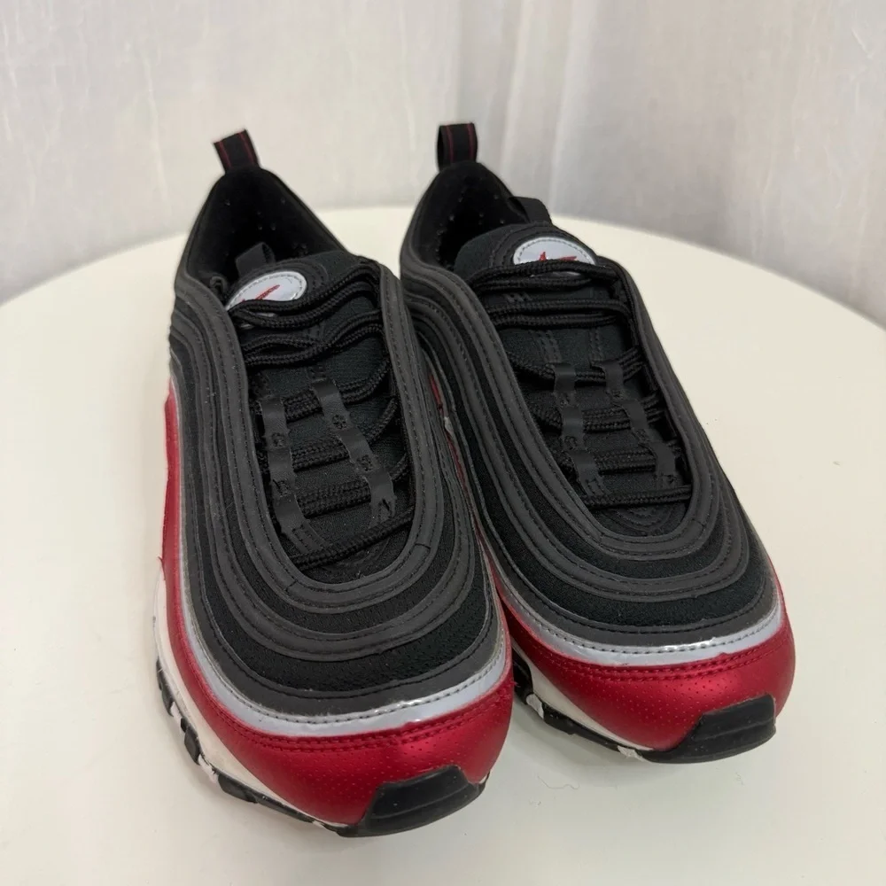 NIKE Air Max 97 SE GS 'Black Varsity Red' - Picture 8 of 13